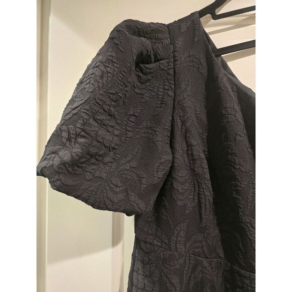 Lilly Pulitzer Brialyn One-Shoulder Jumpsuit 14 Onyx Black Jacquard $248 EUC‎ - Picture 12 of 16